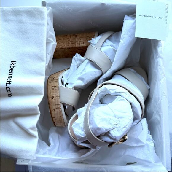 NWT LK Bennett Misty sand white sling back platform sandals Size 39 UK (8.5 equ - Picture 7 of 9